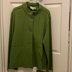 Wool blend green Coldwater Creek jacket